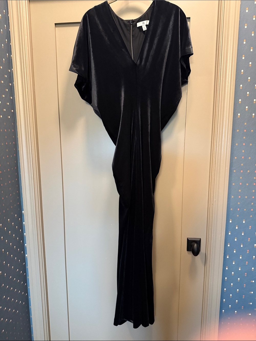 Banana Republic Black Velvet Maxi Dress